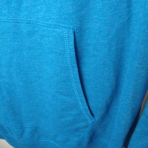 $ St. John's bay teal front pocket side snap sweatshirt. Size PXL - Picture 4 of 11